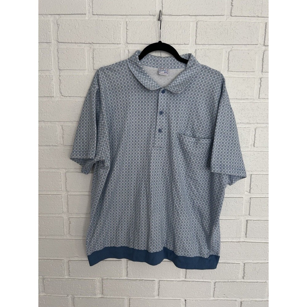 Haband Casual Joe Polo All Over Geometric Print Elastic Waist Mens XL Blue